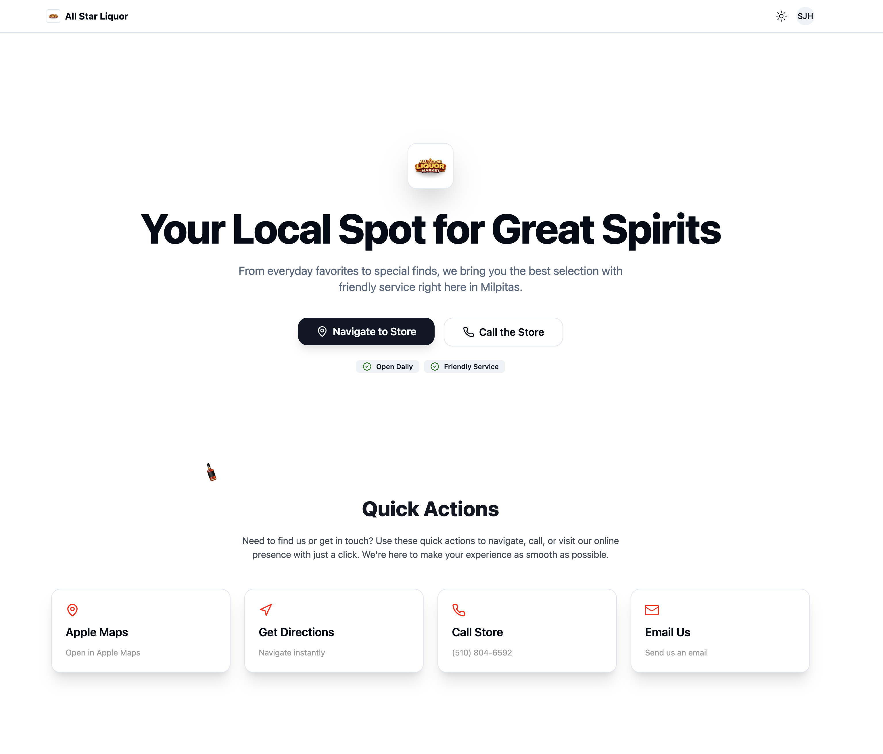 Website Image for All Start Liquor Market.